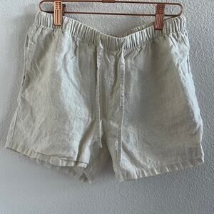 Unbranded Cream Neutral Linen Shorts Small